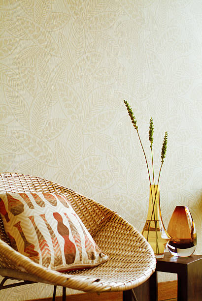 istock Interior of wicker chair against wall 174837518