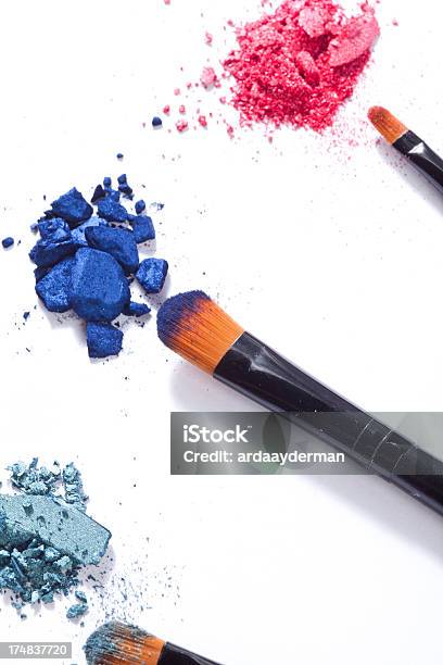 Makeup Brushes Stock Photo - Download Image Now - Beauty, Beauty Product, Blue