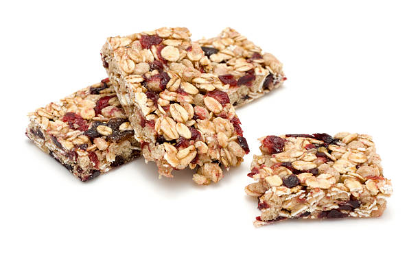 istock Oat and red berry granola bar on a white background 174837728
