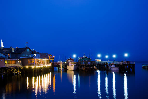 istock Old Fisherman's Wharf in Monterey, CA at night 174837791