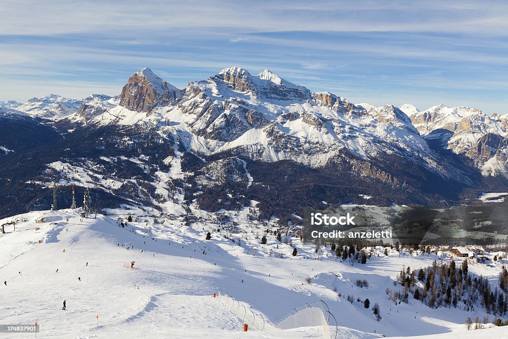 Vista panorámica de los alpes dolomíticos en Cortina d'Ampezzo - Foto de stock de Cortina d'Ampezzo libre de derechos