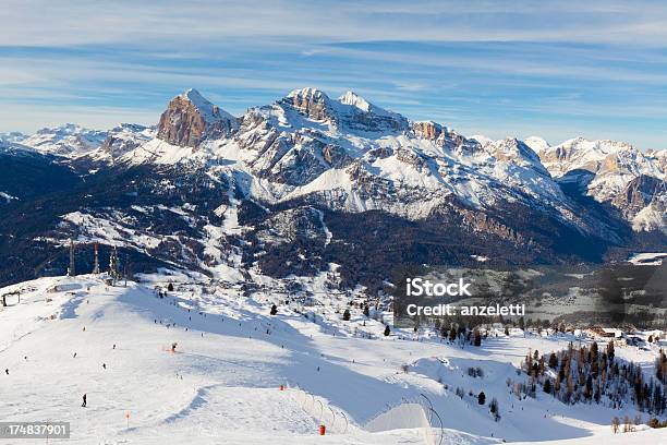 Vista Panorámica De Los Alpes Dolomíticos En Cortina Dampezzo Foto de stock y más banco de imágenes de Cortina d'Ampezzo