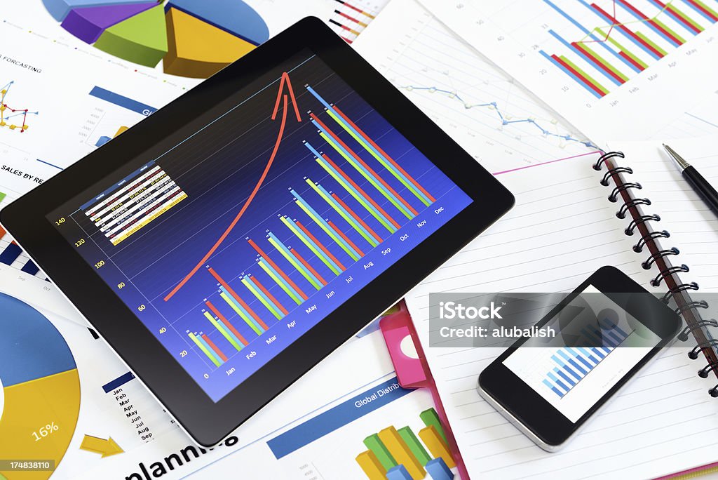 Digitale Tabelle Hintergrund - Lizenzfrei Analysieren Stock-Foto