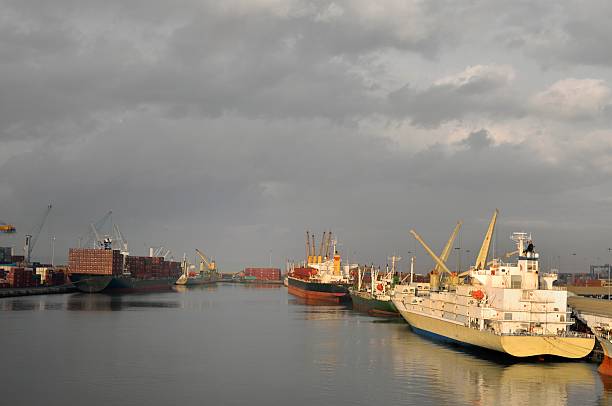 istock Tema Harbor Fairway In Morning 174838146