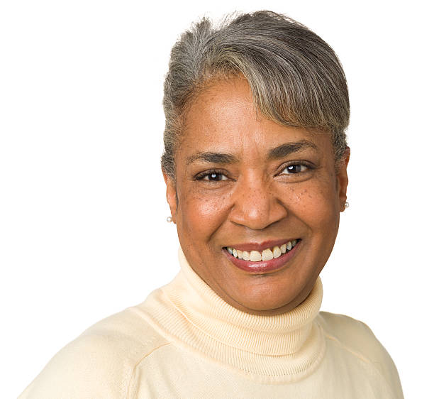 istock Smiling Mature Woman Headshot Portrait 174838366