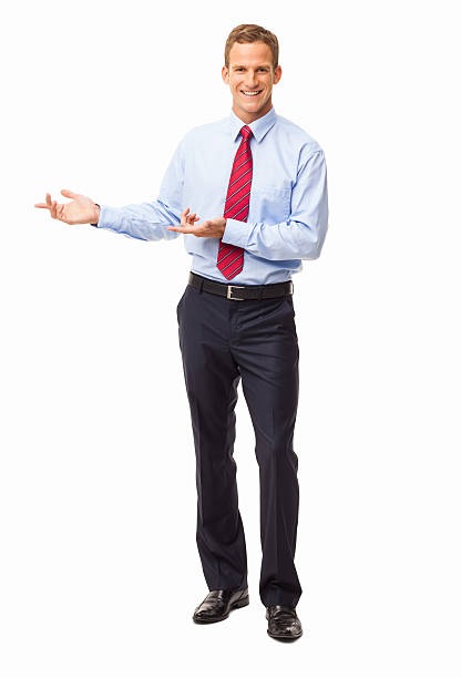 istock Businessman Presenting an Invisible Product - Isolated 174838718