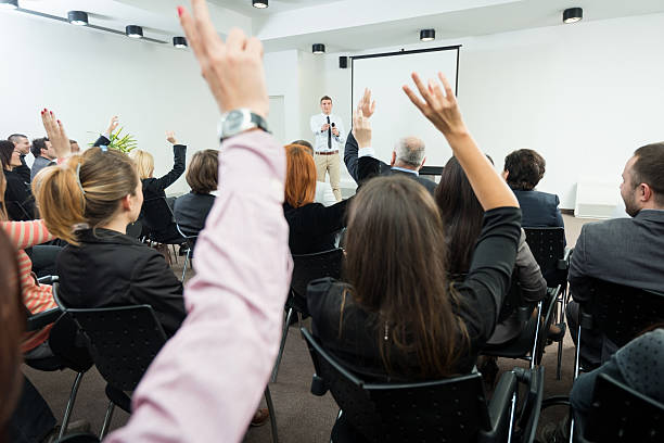 istock Young Manager answering the questions 174839009