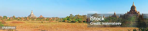 Foto de Panorama De Bagan Myanmar e mais fotos de stock de Azul - Azul, Bagan, Budismo