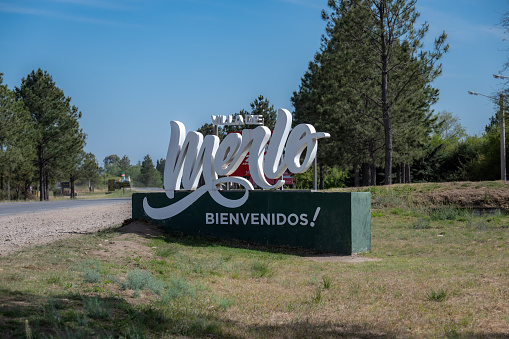 San Luis, Argentina, 16 de octubre , 2023: Welcome sign.