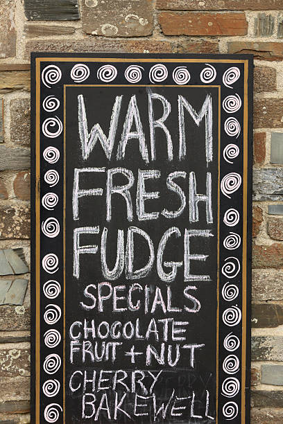 istock sign for fudge at a bakery in Cornwall 174839585