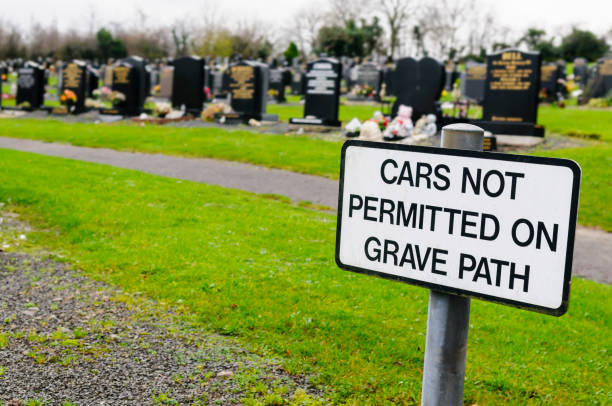 istock Sign in a graveyard 