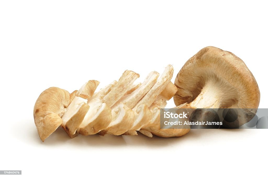 Shiitake Scheiben - Lizenzfrei Aufnahme von unten Stock-Foto