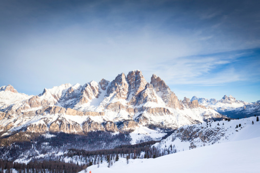 View of Mount Cristallo at Cortina d'Ampezzo