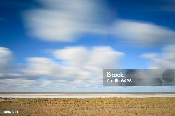 Photo libre de droit de Ciel Dramatique Sur Les Dunes De Sable Le Long De La Côte Hollandaise banque d'images et plus d'images libres de droit de Ammophile des sables