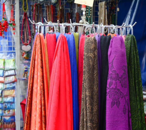 istock Selling clothes in Chinatown, Singapore 1748410006