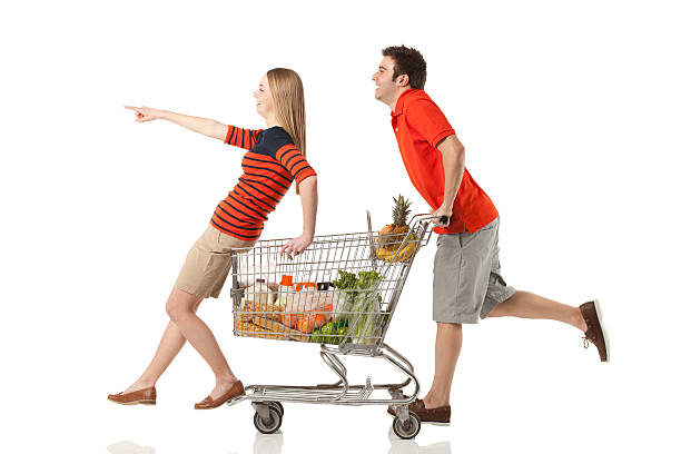 istock Couple having fun in a supermarket 174841364