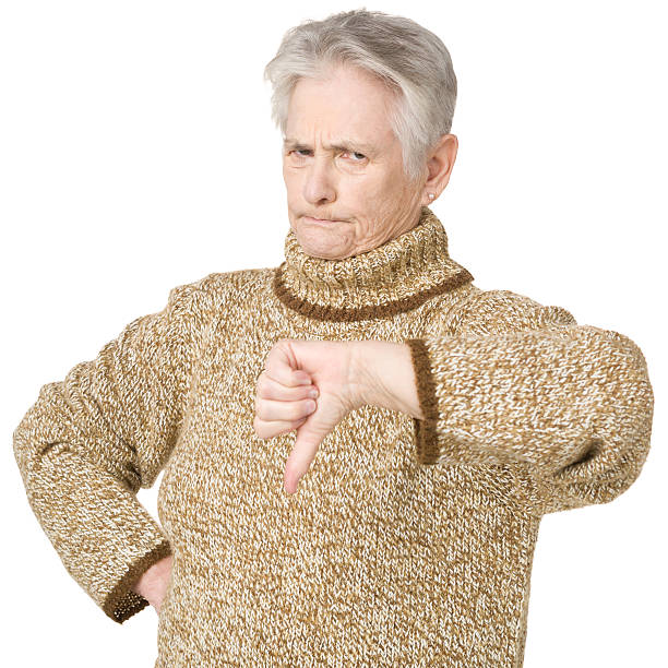 istock Senior Woman Gives Thumbs Down 174841504