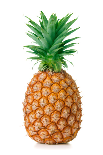 Pineapple on white backgroundMore fruits and berries: