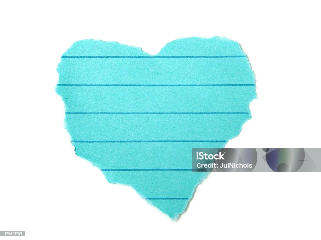 Heart Shape Scrap Paper Heart shaped torn paper. Studio isolated on white. Heart Shape Stock Photo