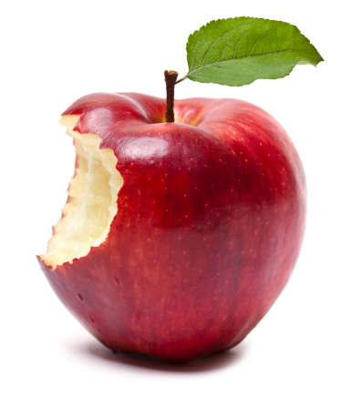 Red apple con bocadillo photo