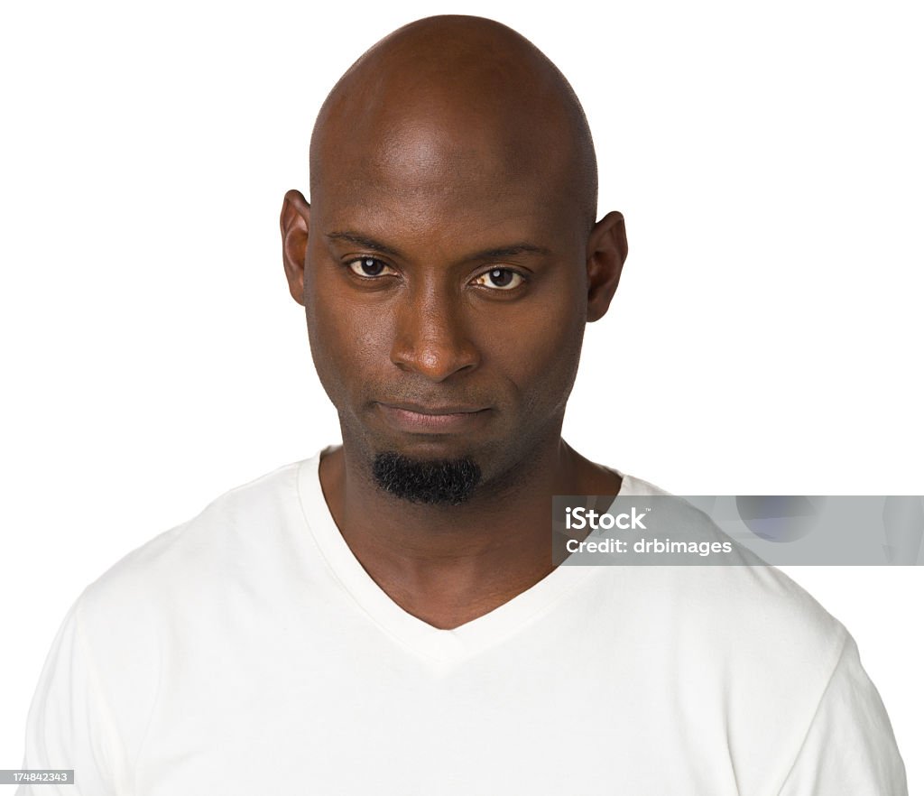 Retrato de primer plano de hombre serio - Foto de stock de Afrodescendiente libre de derechos