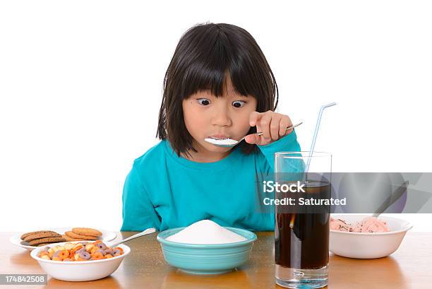 Excess Sugar Child Eating Too Much Sweet Food Stock Photo - Download Image Now - Eating, Excess, Unhealthy Eating