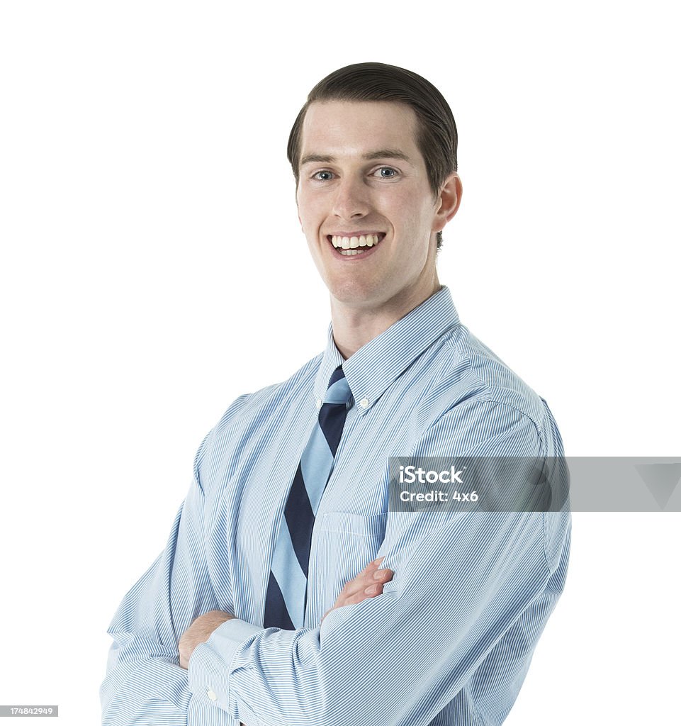 Sorridente jovem Empresário de pé com os braços cruzados - Royalty-free 20-29 Anos Foto de stock