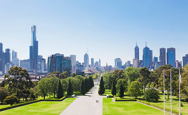 Melbourne in the daytime stock photo