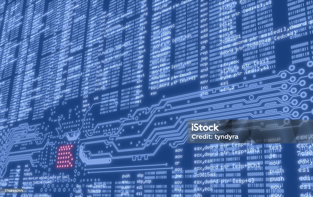 Programmation niveau inférieur - Photo de Calculette libre de droits