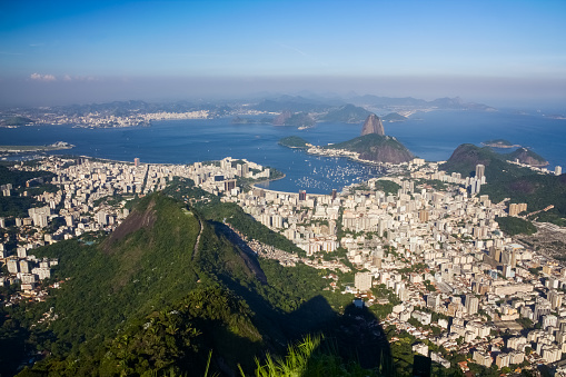 Rio de Janeiro cityscape. Sugarloaf and Guanabara Bay.