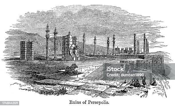 Rovine Di Persepolis - Immagini vettoriali stock e altre immagini di Antica civiltà - Antica civiltà, Antico - Condizione, Antico - Vecchio stile