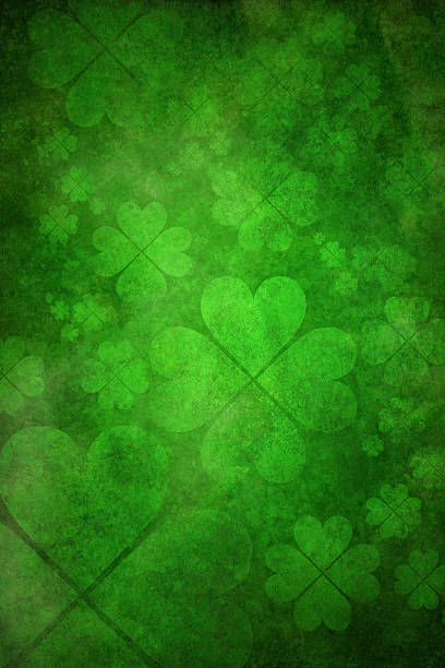 grunge tle z czterech liści clovers - grunge backgrounds dirty textured effect stock illustrations