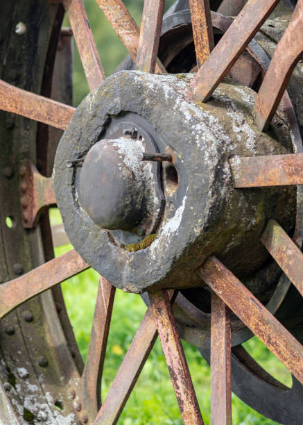istock old iron gears and bars, rusty iron, historical product 1748444518