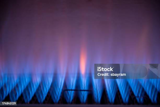Gas Fire Stock Photo - Download Image Now - Natural Gas, Furnace, Radiator - Heater