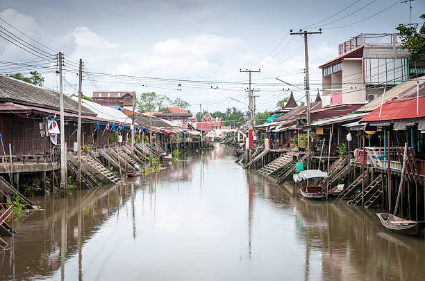 istock Homes On The Waterfront At Amphawa In Thailand 174845146
