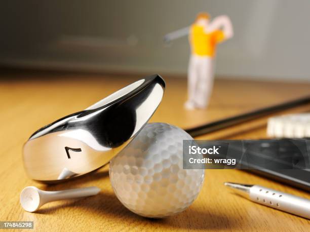 Golf Club Und Ball Mit Einem Golfspieler Stockfoto und mehr Bilder von Abschlagen - Abschlagen, Bildschärfe, Computermaus