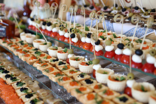 istock Festive buffet is served with sweet pastries and cakes. 1748456586