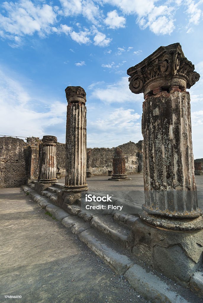 Ionisch Colums in Pompeii - Lizenzfrei Antike Kultur Stock-Foto