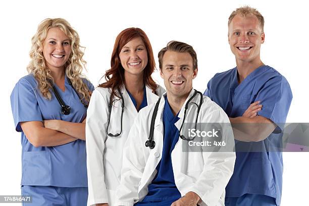 의료 팀 간호사에 대한 스톡 사진 및 기타 이미지 - 간호사, 건강관리와 의술, 흰색 배경