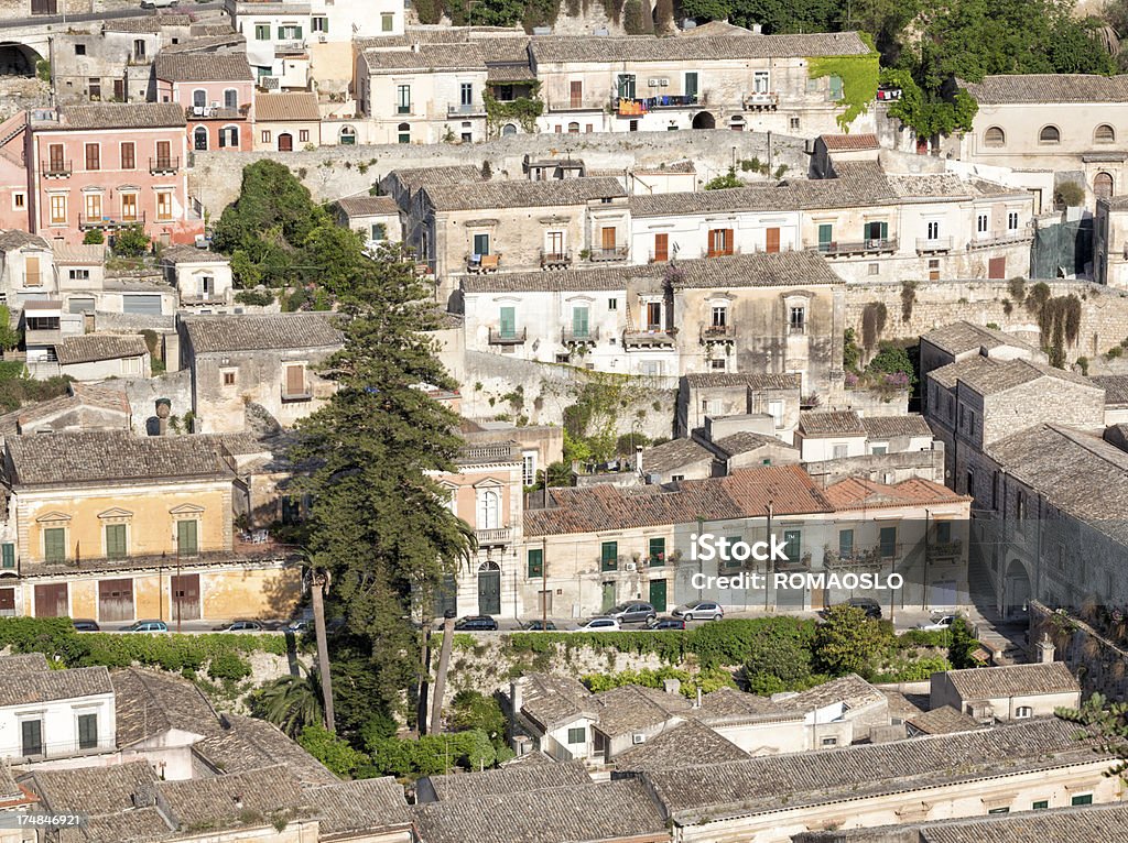 Modica Vista da Cidade, Sicília, Itália - Royalty-free Antigo Foto de stock