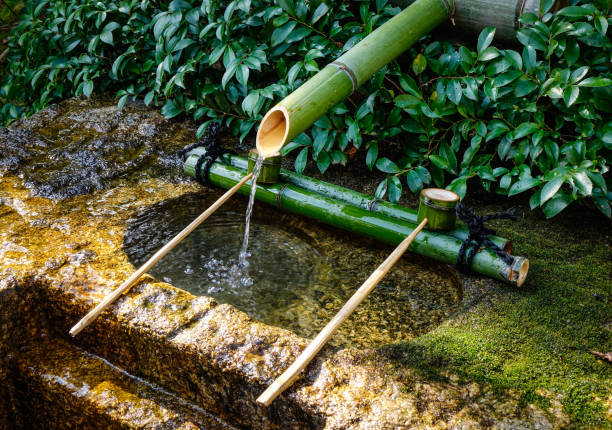 istock Water basin at Japanese zen garden 1748479924