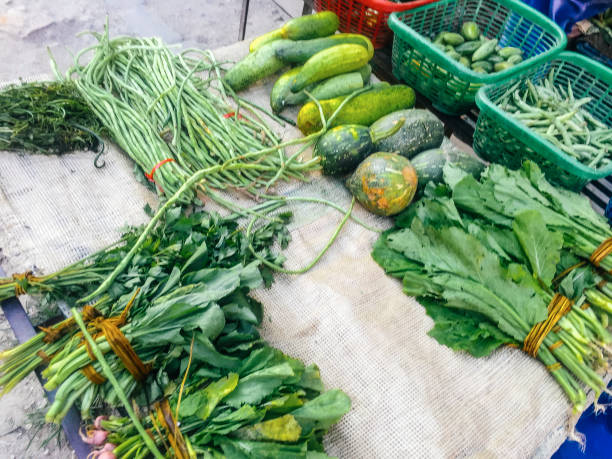 istock Salad and vegetables in asian market 1748480442