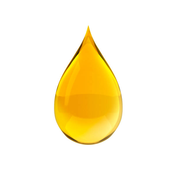 istock Oil drops isolated on white background 1748480583