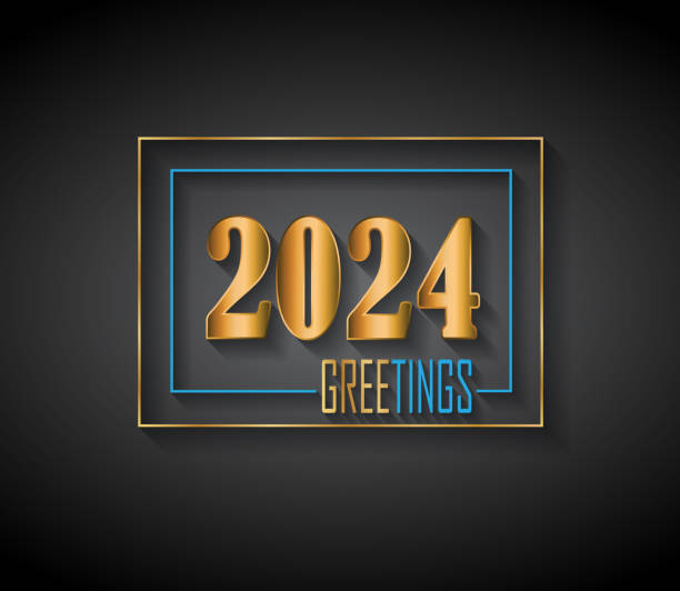 illustrations, cliparts, dessins animés et icônes de contexte de bonne année 2024. - 24421