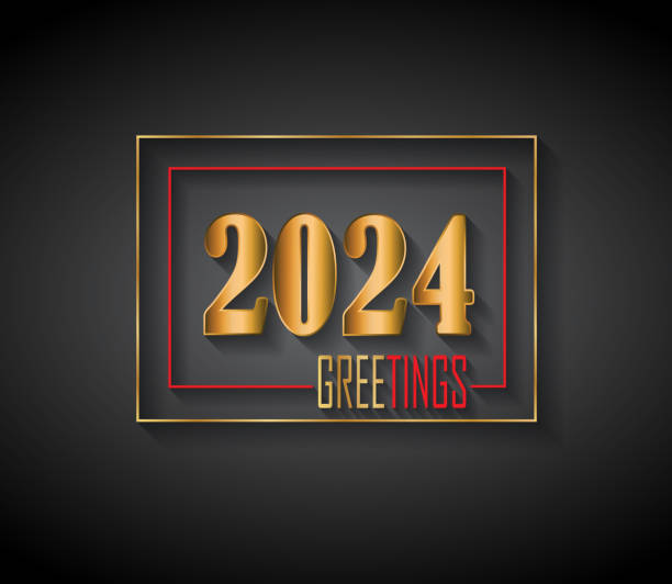 illustrations, cliparts, dessins animés et icônes de contexte de bonne année 2024. - 24422