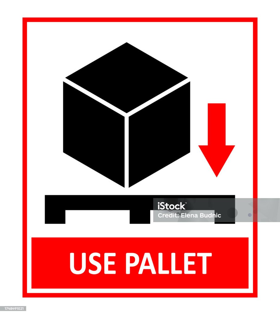 Remove Pallets Sign Use Pallet Label Vector Sign Stock Illustration - Download Image Now ...