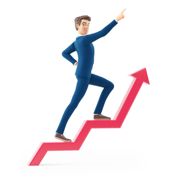 istock 3d cartoon businessman walking on growing arrow 1748494939