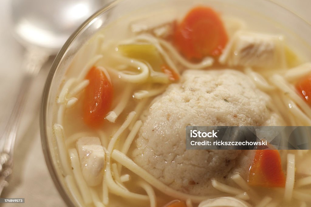 chicken matzo ball soup bowl of chicken matzo ball soup Matzo Ball Stock Photo