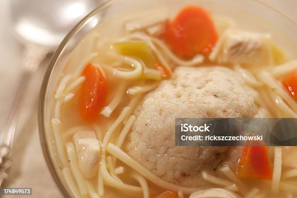 Chicken Matzo Ball Soup Stock Photo - Download Image Now - Matzo Ball, Soup, Broth