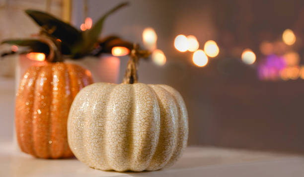 istock Pumpkins Decorate A Table For The Fall Season 1748500337